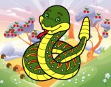 Una serpiente de cascabel