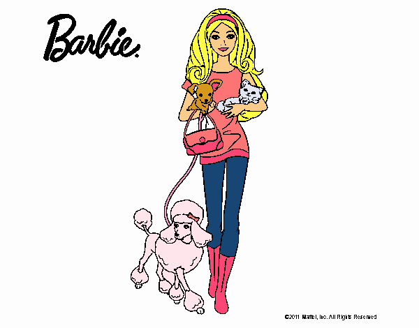 Barbie con sus mascotas