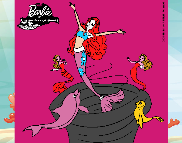 Barbie sirena contenta