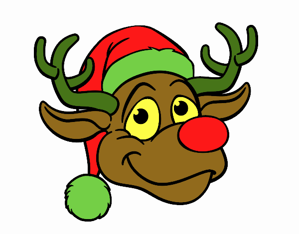 Dibujo de Cara de reno Rudolph pintado por en  el día 22-04-21 a  las 23:15:25. Imprime, pinta o colorea tus propios dibujos!