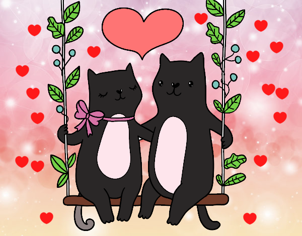 Gatitos enamorados