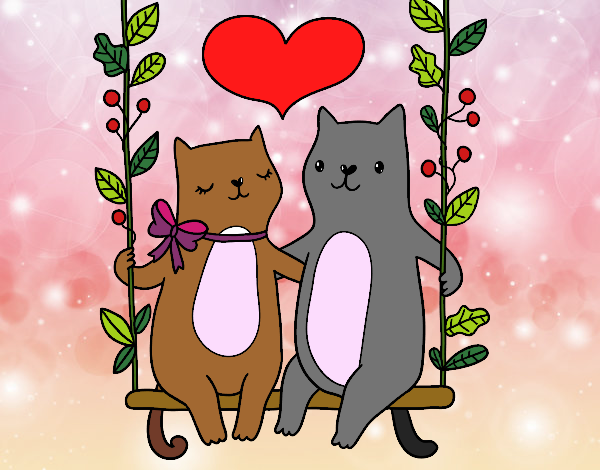 Gatitos enamorados