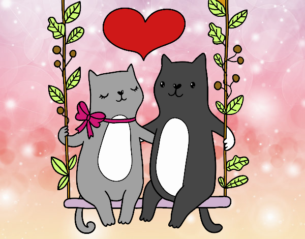 Gatitos enamorados