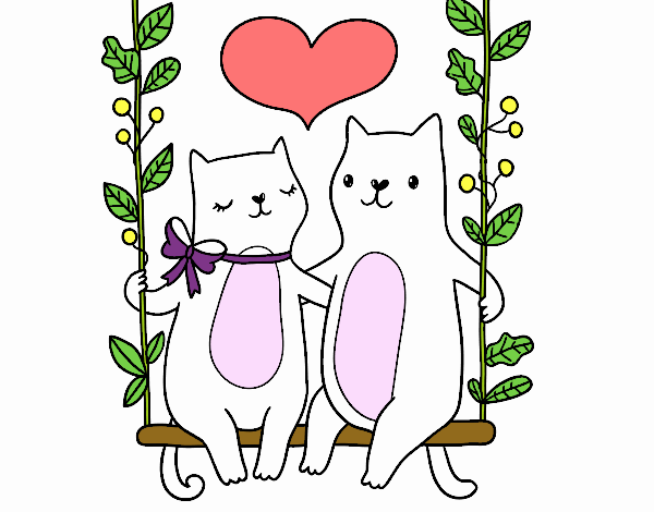 Gatitos enamorados