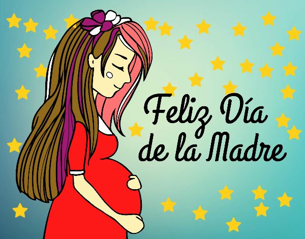 Mamá embarazada en el día de la madre