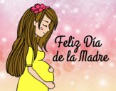 Mamá embarazada en el día de la madre