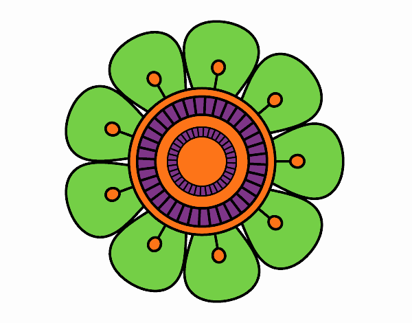 Mandala en forma de flor