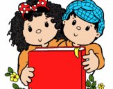 Niños con libros