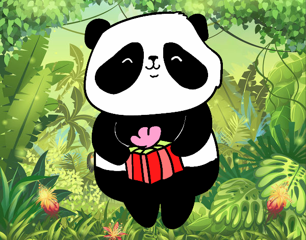 Panda con regalo