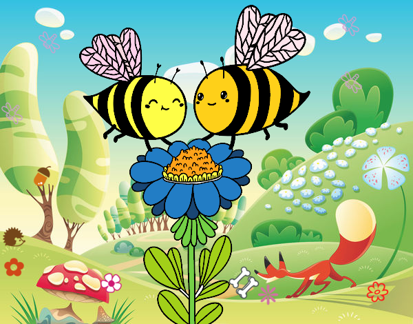 Pareja de abejas