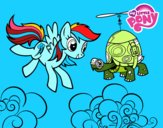 Rainbow Dash y la tortuga tanque