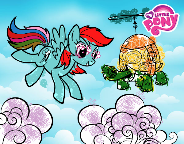 Rainbow Dash y la tortuga tanque