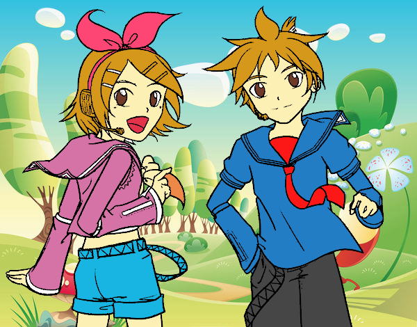 Rin y Len Kagamine Vocaloid