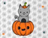 Un gatito de Halloween