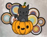 Un gatito de Halloween