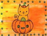 Un gatito de Halloween