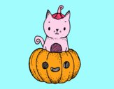 Un gatito de Halloween