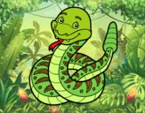 Una serpiente de cascabel