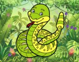 Una serpiente de cascabel