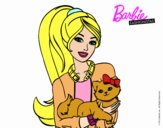 Barbie con su linda gatita