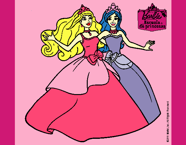 Barbie y su amiga súper felices