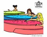 Barbie y sus amigas en el jacuzzi