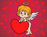 Cupido y un corazón