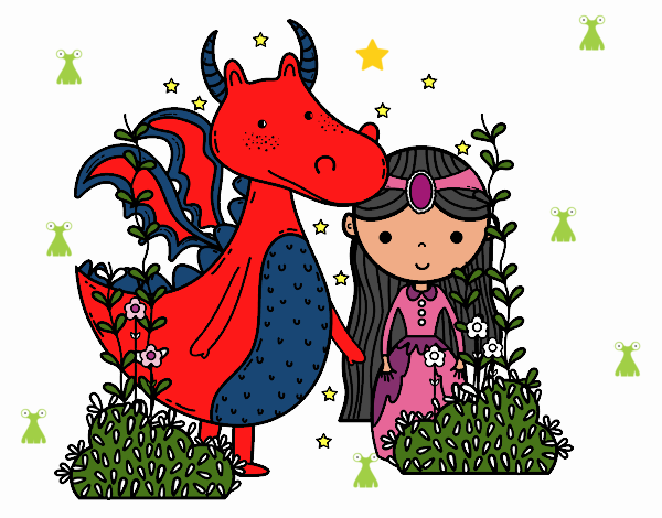 Dragón y princesa