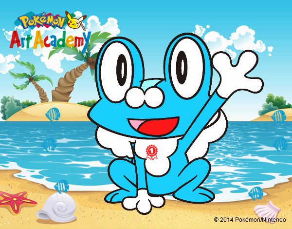 Froakie saludando