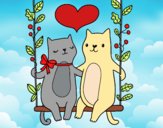 Gatitos enamorados