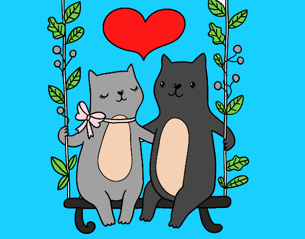 Gatitos enamorados