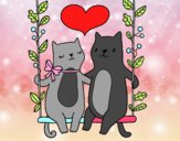 Gatitos enamorados