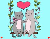 Gatitos enamorados