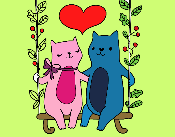 Gatitos enamorados