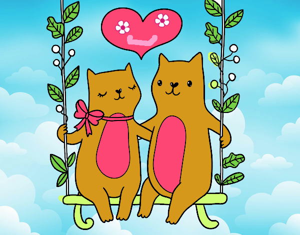 Gatitos enamorados