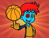 Jugador de baloncesto junior