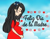 Mamá embarazada en el día de la madre