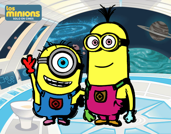 Minions-carl y kevin:en el espacio