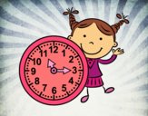 Niña con reloj