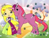 Princesa y unicornio