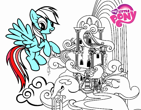 Rainbow Dash en su palacio