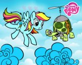 Rainbow Dash y la tortuga tanque