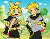 Rin y Len Kagamine Vocaloid