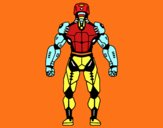 Robot luchador de espaldas