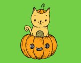 Un gatito de Halloween