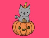 Un gatito de Halloween