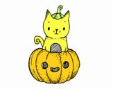 Un gatito de Halloween