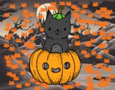 Un gatito de Halloween