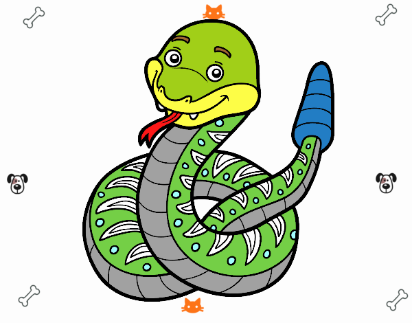 Una serpiente de cascabel