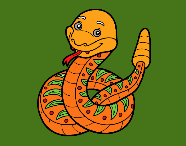 Una serpiente de cascabel